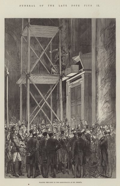 Begrafenis van de overleden paus Pius IX door Sir John Charles Robinson